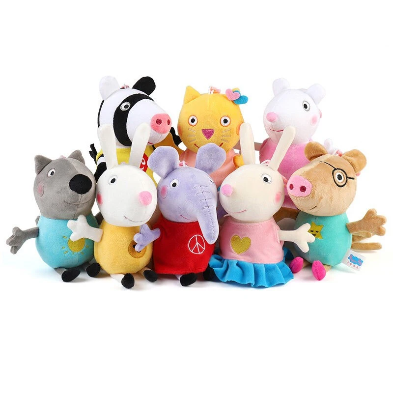 Новые плюшевые игрушки семья Свинка Пеппа Джордж мягкие куклы украшения для