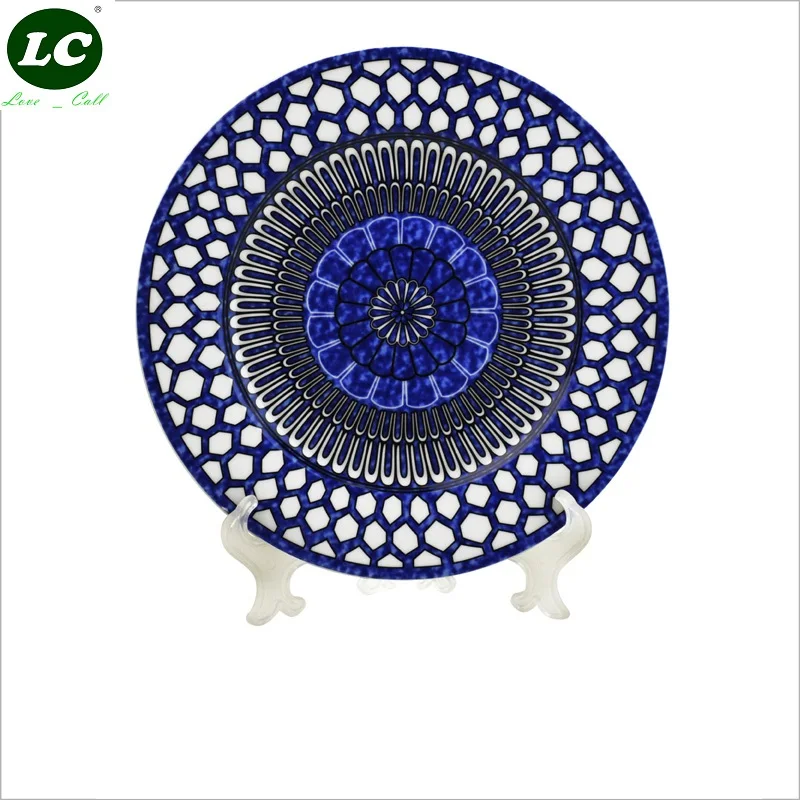 Столовые тарелки столовые приборы высококачественный набор тарелок синий