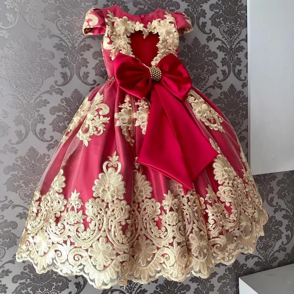 Elegant New Year Princess Girls Dress Wedding Gown For Children Party Birthday Vestidos Infantil | Детская одежда и обувь