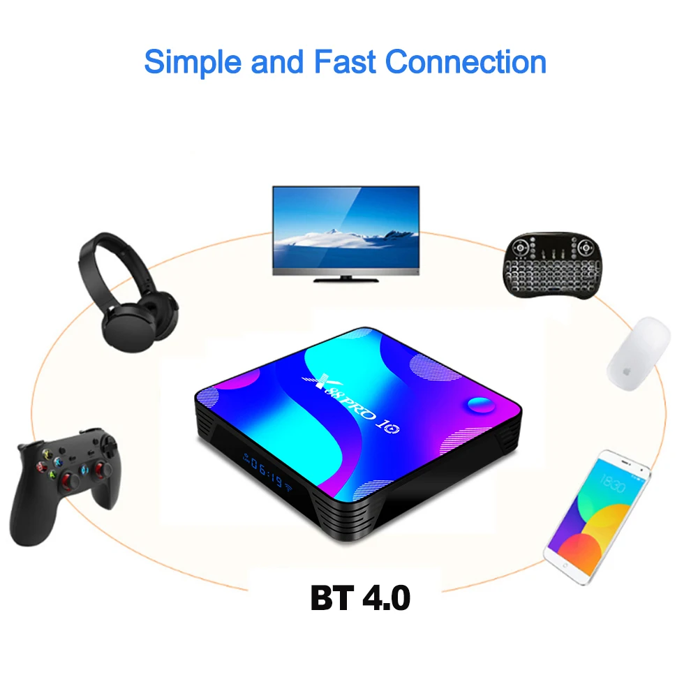 Smart TV BOX android 10 X88 RRO 10 RK3188 4K Dual Wifi BT Media player Fast Smart android TV box Set top box vs h96 IPTV
