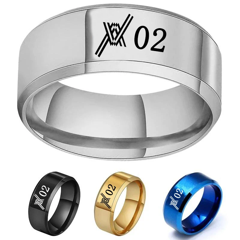 

4 Color Anime DARLING in the FRANXX Stainless steel Ring Cosplay Steel Ring Gift Charm Party Finger Jewelry Accessories