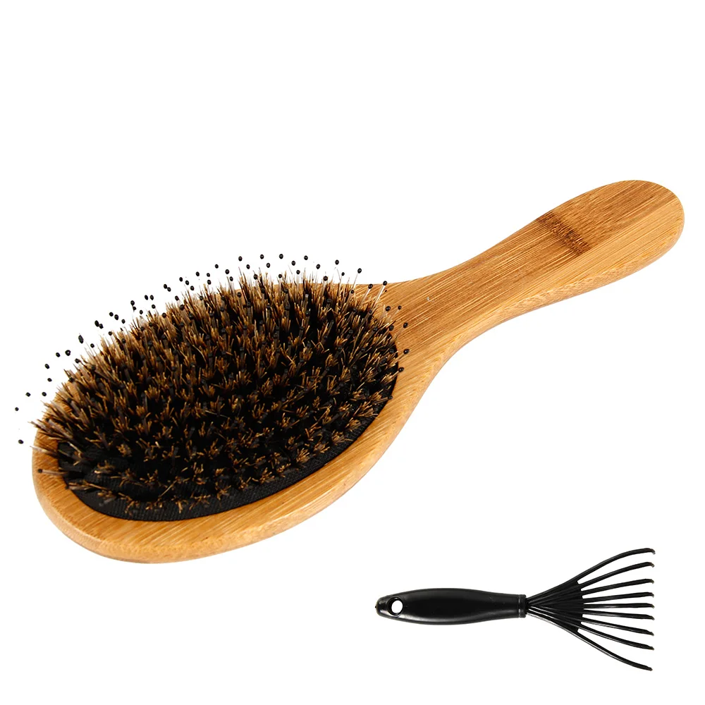 Щетка для волос щетка из шерсти кабана лучшая натуральная деревянная густых