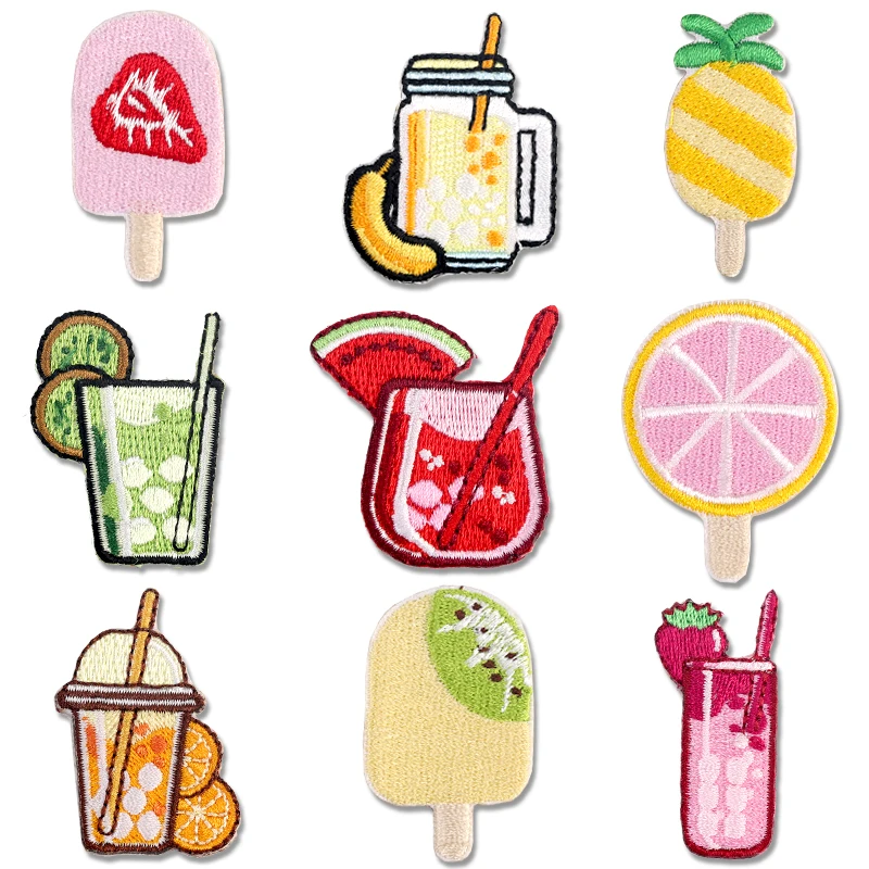 Летние детские полосы для одежды нашивки термо наклейки аппликация Вышитое