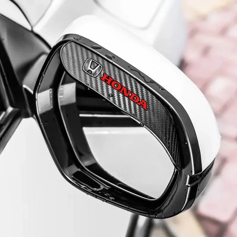 

2 PCS Car Rearview Mirror Rain Eyebrow Sun Visor Universal Styling For Honda CR-V CIVIC Accord 7 Jazz Crosstour Odyssey Mugen