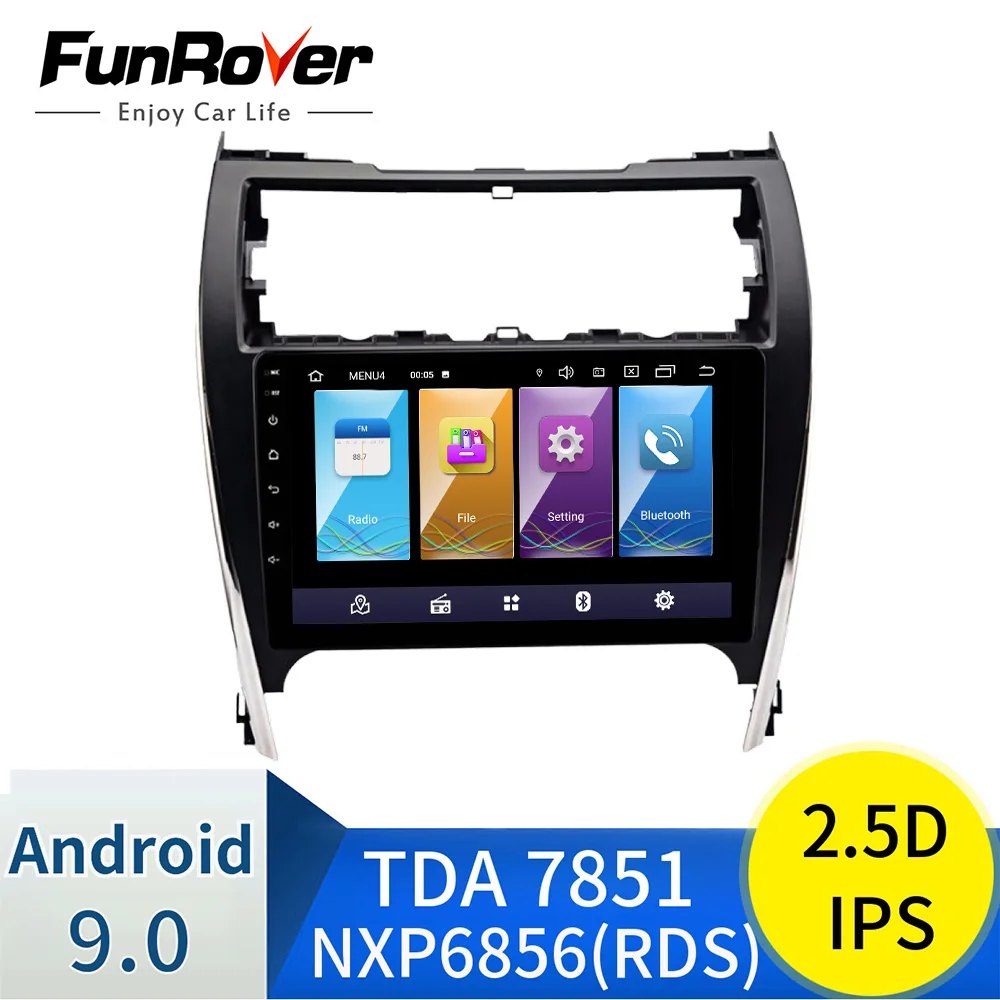 FUNROVER ips+ 2.5D Android автомобильный dvd gps мультимедийный плеер для Toyota Camry США и средний восток версия 2012 2013 Радио Навигация
