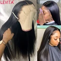 LEVITA 13x4x1 bone straight lace front wig Brazilian lace front Human Hair Wigs for women lace frontal wig 4x4 lace closure wig