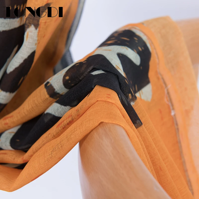 Тюлевые шторы TONGDI с цифровым принтом элегантные прозрачные украшения в виде