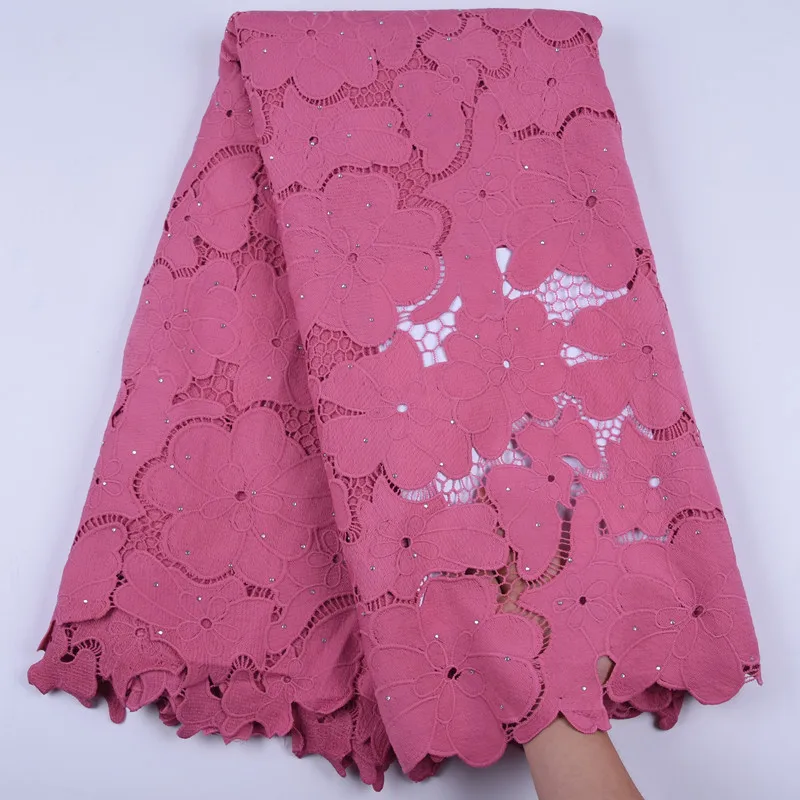 Африканский шнур кружевной ткани королевский синий водорастворимое платье