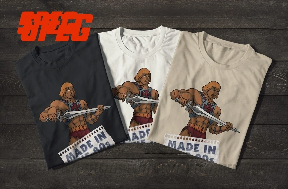 Футболки Masters of the Universe He Man сделано в 80 х футболки с круглым вырезом мужские
