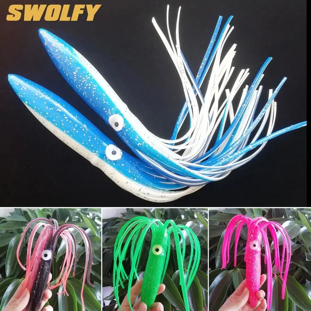 Swolfy 5 шт. 30 см 40 г осьминог приманки кальмары Рыболовная Приманка Мягкая приманка
