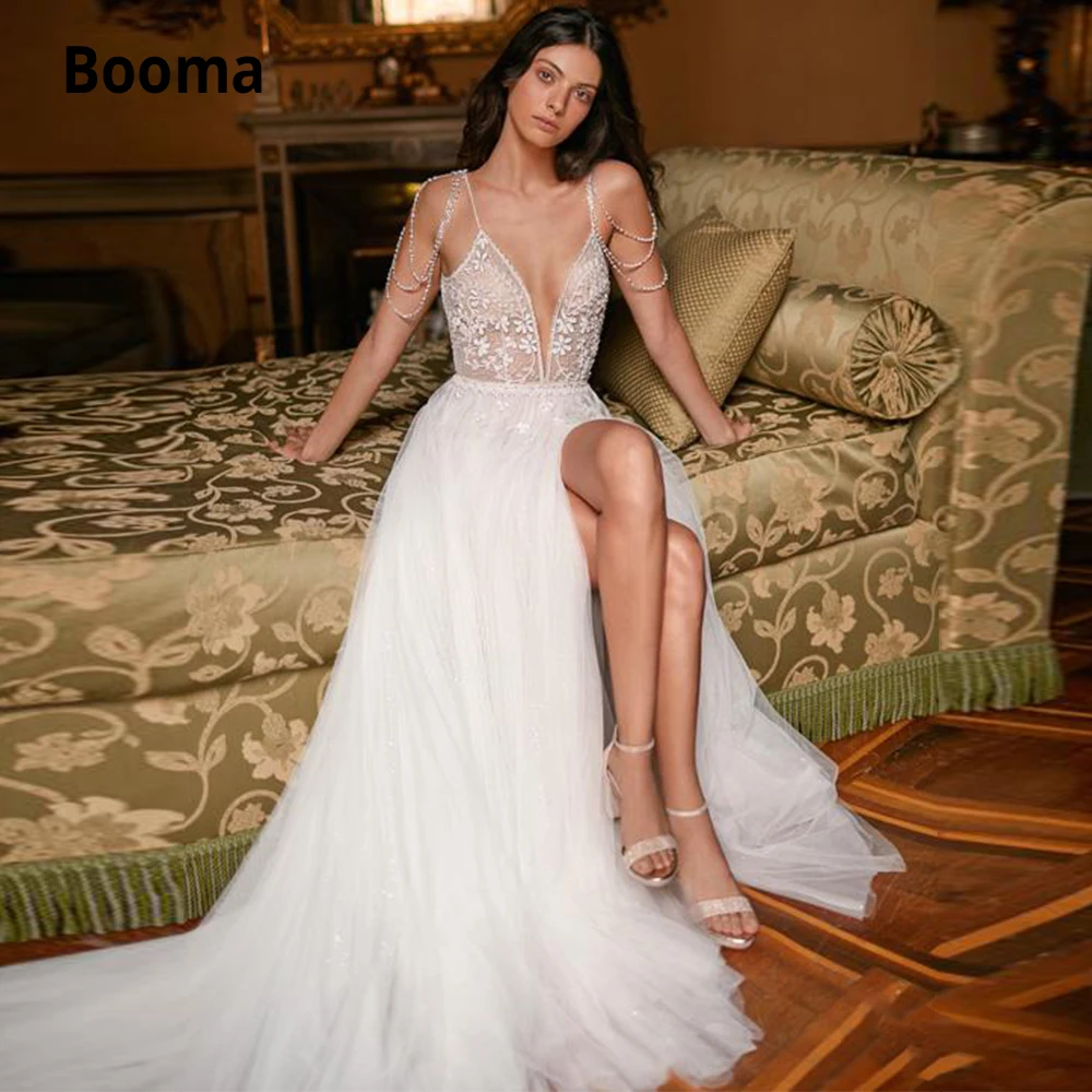 Роскошные свадебные платья Booma А-силуэта кружевное богемное женское платье с