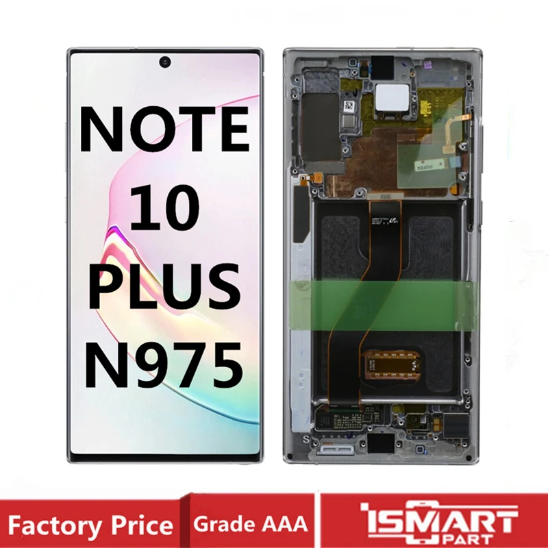 Новый ЖК дисплей Note 10 Plus для Samsung Galaxy NOTE10 + N975 N975F N9750/DS с рамкой сенсорный экран