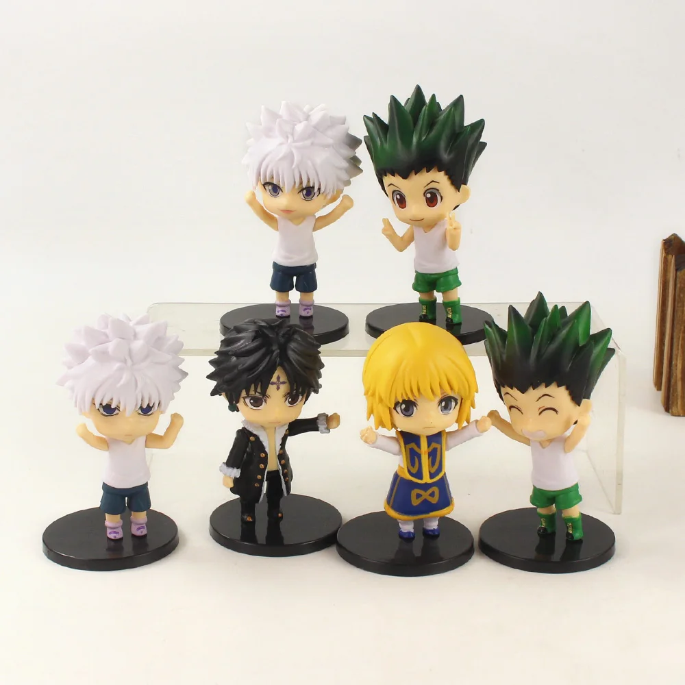 6 шт./комплект игрушечные фигурки охотника x Hunter Killua Zoldyck Gon Freecss из ПВХ 10 5-11 5 см