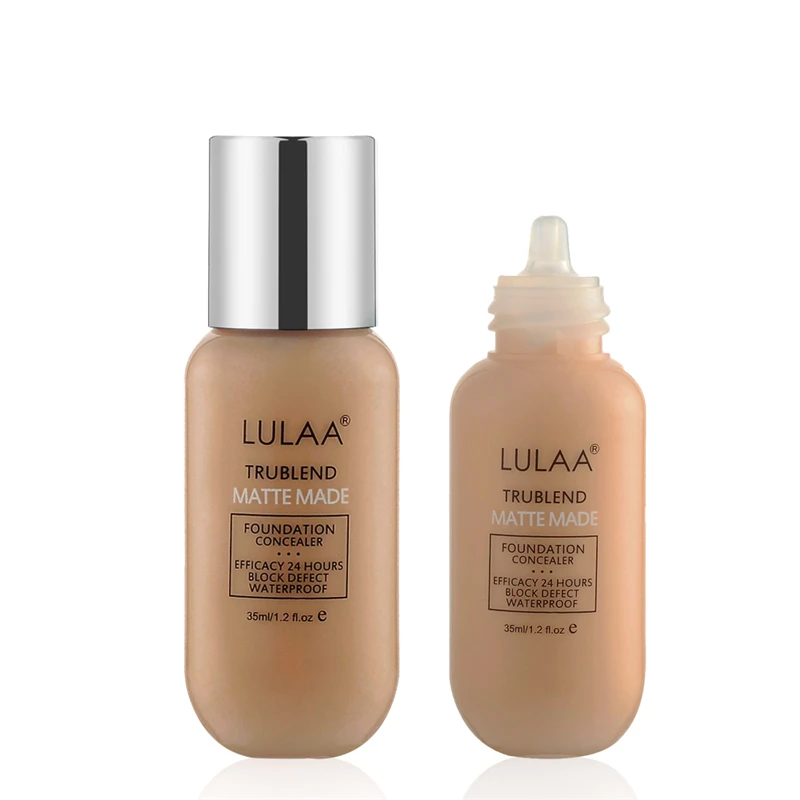 LULAA, мягкая Матовая жидкая основа для макияжа, основа для лица, покрытие телесного цвета, консилер, стойкий макияж, натуральное масло, контроль, Maquiagem