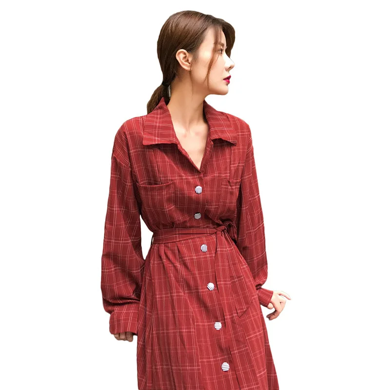 Женское длинное пальто свободного покроя красное элегантное однотонное в