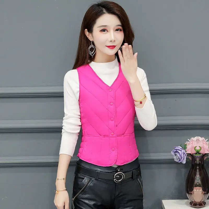 Женская куртка жилет осенне-зимняя пуховая подкладка с хлопковой подкладкой