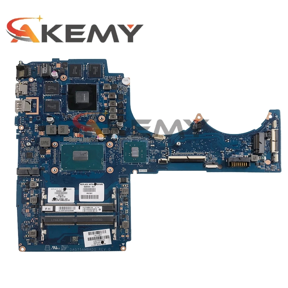 Verkaufen 926307-001 926307-601 Für HP TPN-Q193 15-CB Laptop Motherboard DAG75AMBAD0 Mit I5-7300HQ CPU GTX1050 4GB-GPU 100% Vollständig Getestet