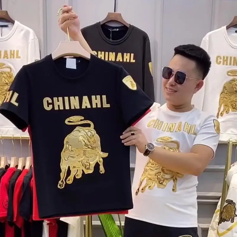 

Short sleeved T-shirt, male, quick, Kwai, net, red, all match, embroidery, body, and Taurus.