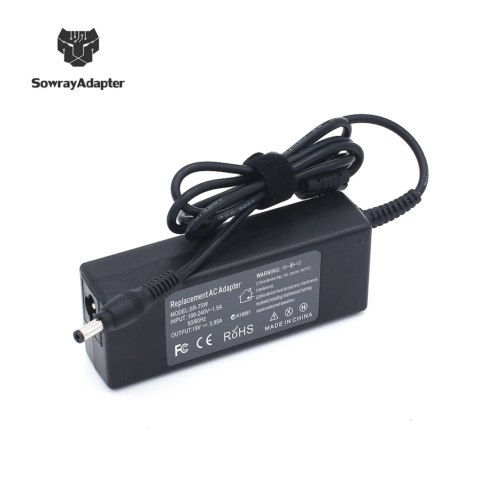 19V 3.95A 75W 5 5*2 5mm адаптер переменного тока для ноутбука Зарядное устройство Toshiba