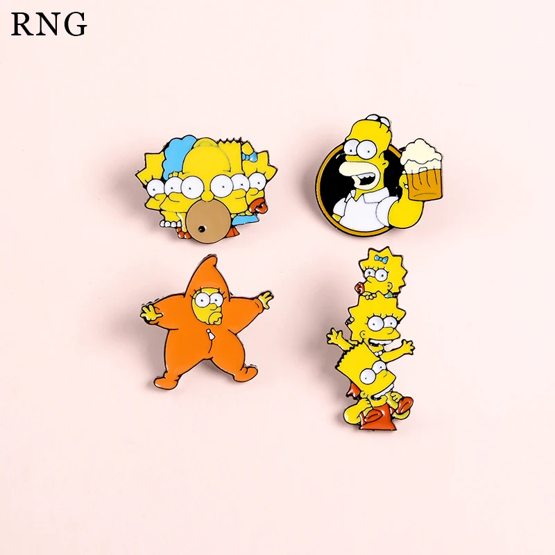 Забавный Герой мультфильма металла pin эмали с большими глазами звезды скейтборд