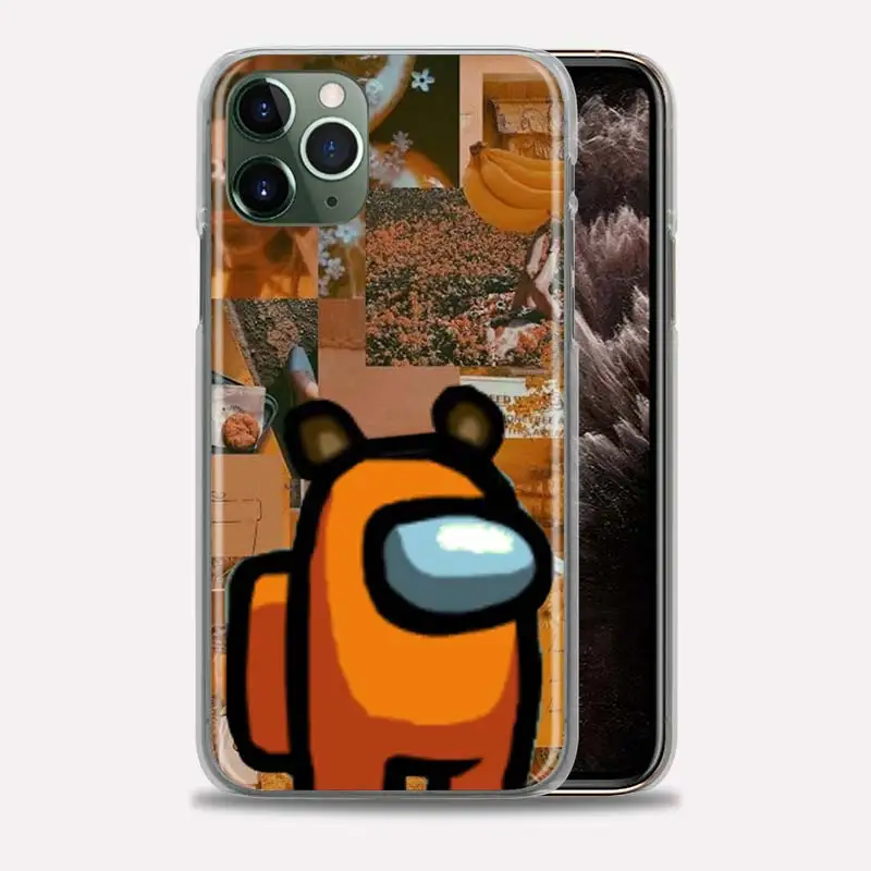 

Hard PC Phone Case for iPhone 12 11 Pro Max Cover for iPhone 7 Plus SE 2020 X XS XR 8 6 6S Shell Fundas Among Us Cute Stars Game