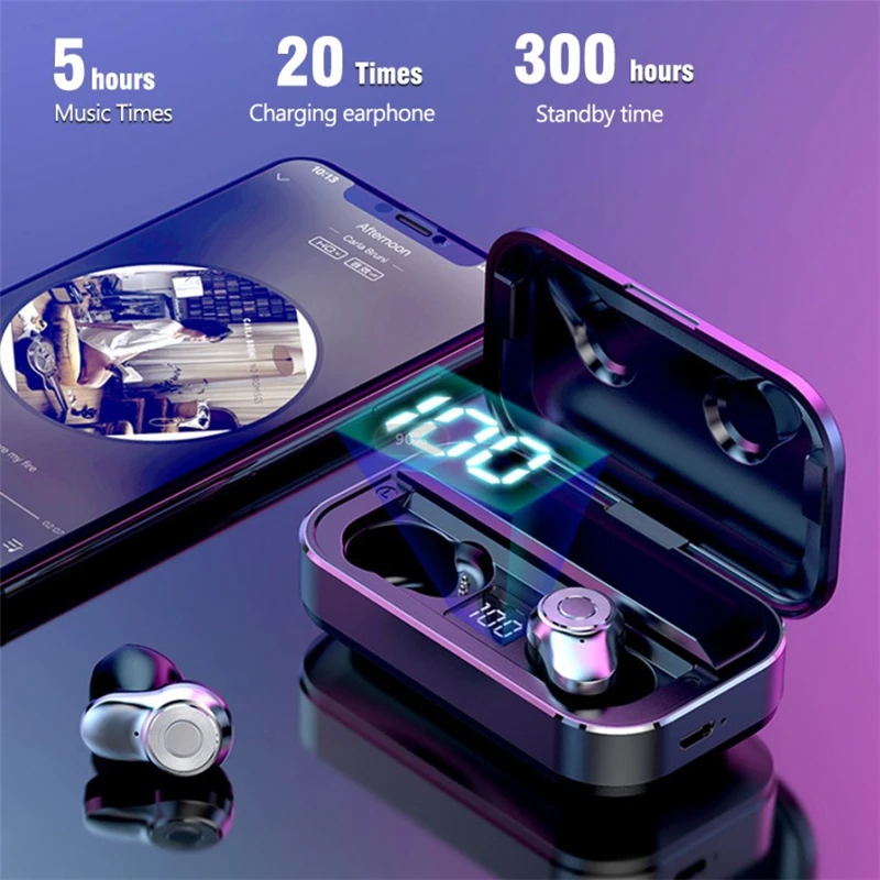 

A6 наушники-вкладыши TWS с IPX5 Водонепроницаемый SBC AAC Bluetooth V5.0 наушники CVC8.0 Шум отменить 8D с функцией подачи Хай-Фай музыки сенсорный Управление...