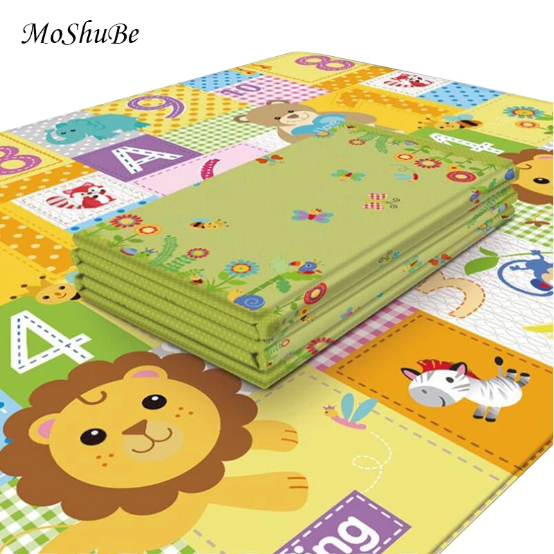 Мультяшный детский игровой коврик 180*100 см противоскользящий водонепроницаемый