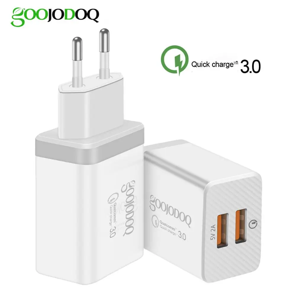 Мощное зарядное устройство для Iphone быстрая зарядка 3 0 двойное Usb 2a путешествий