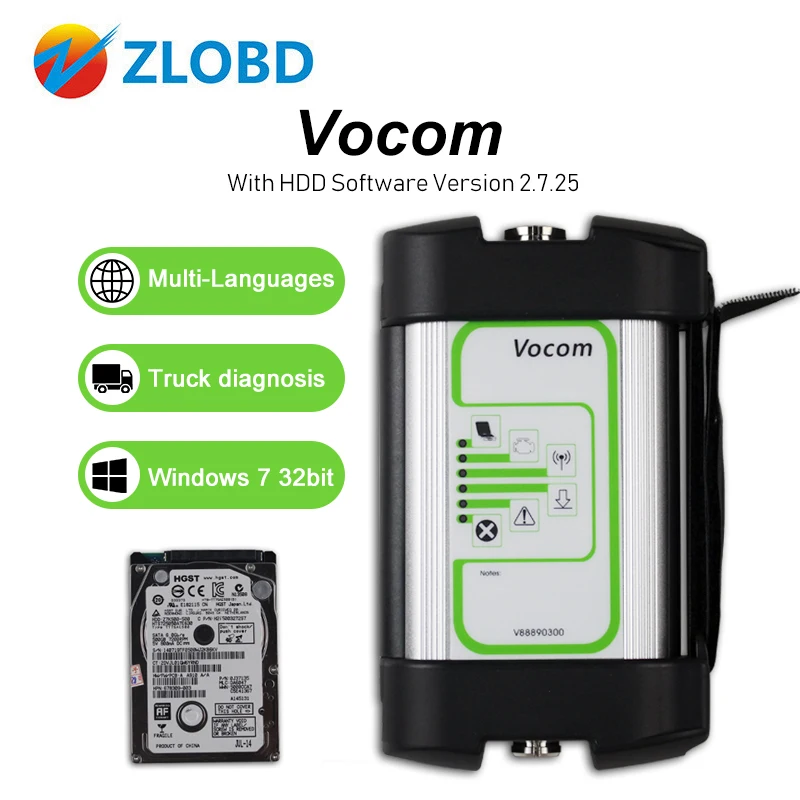 Сверхмощный Для Volvo vocom 88890300 грузовик диагностический для UD/для Mack/ForVolvo Vocom интерфейс Поддержка онлайн обновления