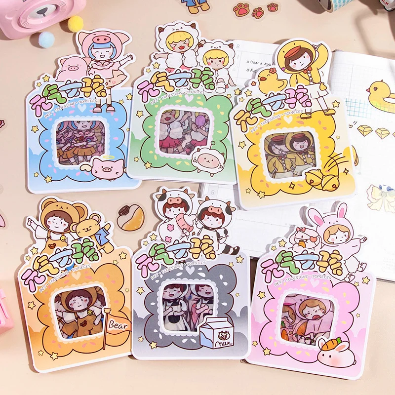 

30 шт., водонепроницаемые яркие разноцветные наклейки для девочек