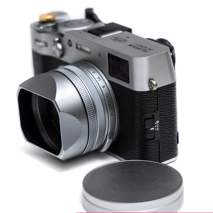 X100V бленда Алюминий металла с УФ-фильтр 49 мм переходное кольцо для ЖК-дисплея