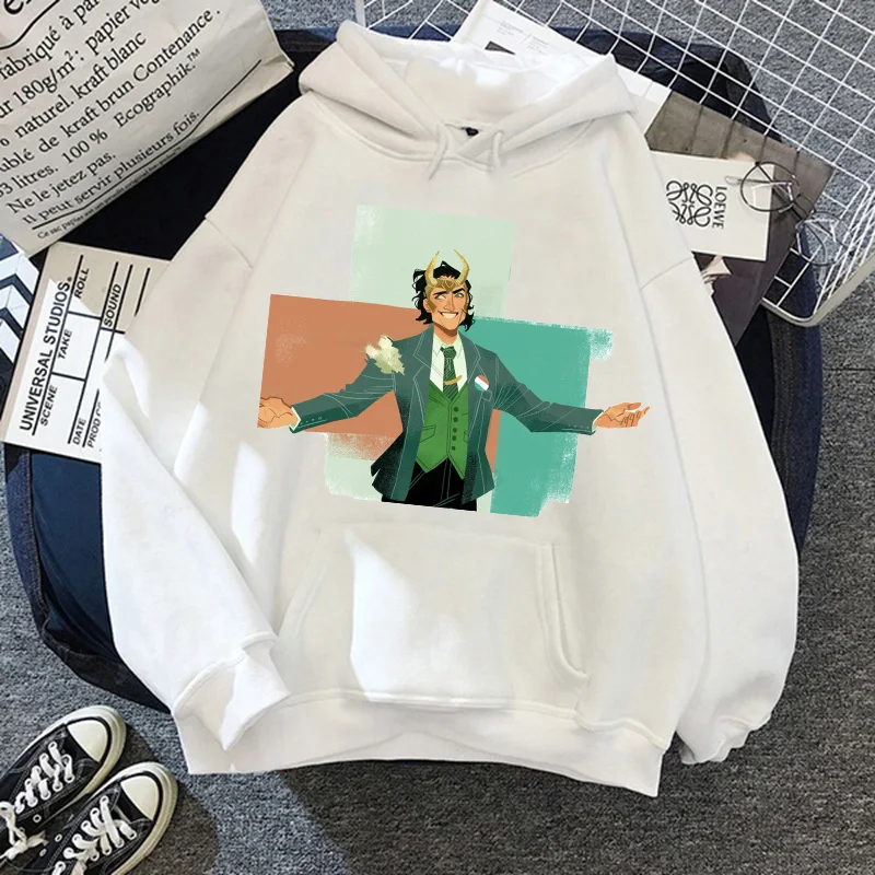 Толстовка с капюшоном Бог зла Loki Kawaii пуловер женская одежда в стиле Харадзюку из