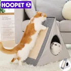 Игрушечный домик для кошек HOOPET, забавная кровать для питомцев, мягкая доска для когтей для щенков