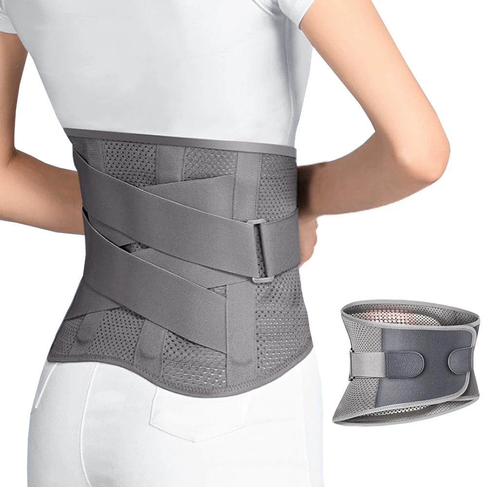 

Tourmaline Self-heating Magnetic Steel Plate Waist Orthopedic Posture Corrector Spine Brace Lower Back Lumbar Support Belt 3 Pad
