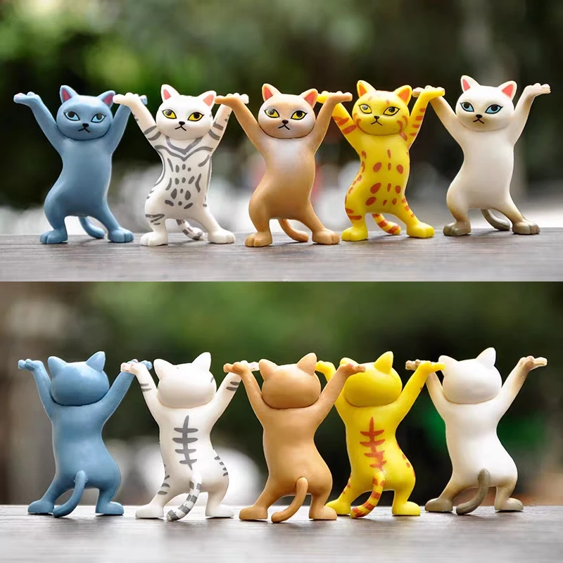 

Japanese enchanting cat pen holder Decoration Animal Statue Handmade Home Decor Toy Gift hand-made DIY Capsule Toys Blind box