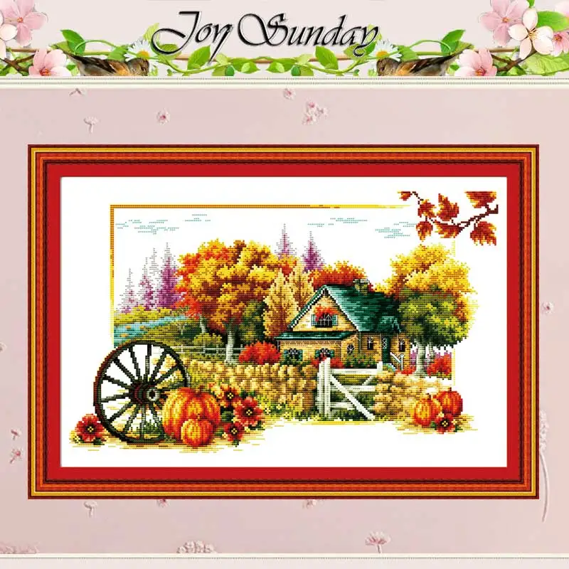 

Soul of Autumn patterns Counted Cross Stitch Handmade Cotton Cross Stitch Set 11CT 14CT Cross-stitch Kits Embroidery Needlework
