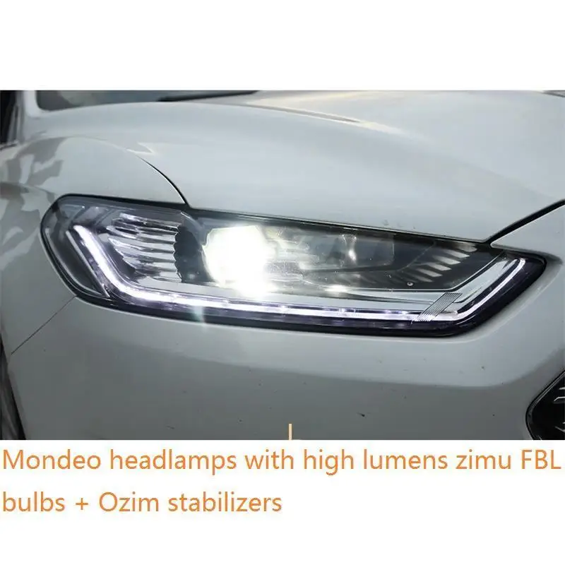 MODEL Q Внешний стиль Luces Para Авто Лампа Cob Led Drl дневные ходовые фары автомобильные огни в сборе 17 18 для Ford Mondeo - Цвет: MODEL Q