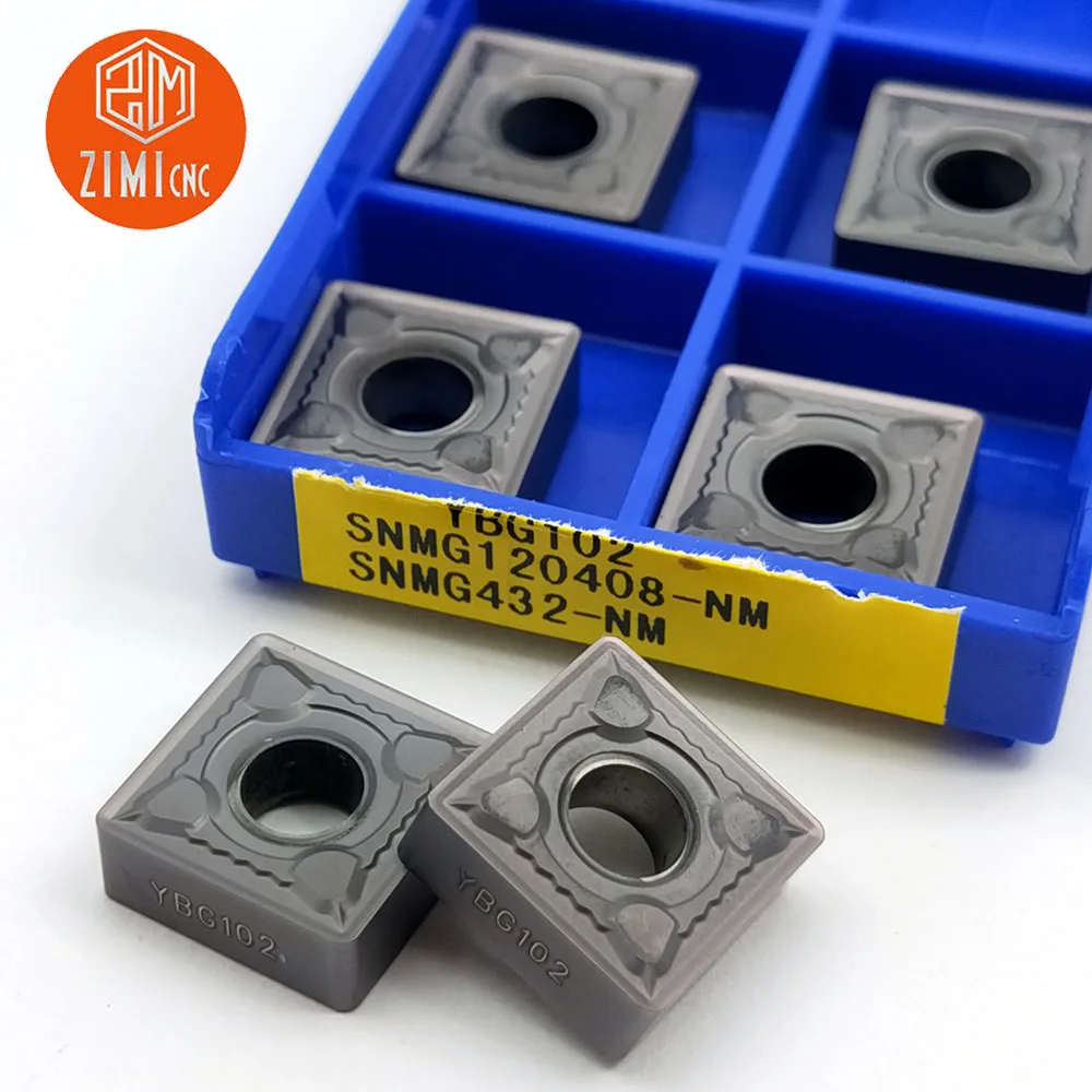 10 шт. SNMG120408-NM YBG102 карбидная вставка SNMG 432 внешний токарный инструмент токарный станок с ЧПУ Режущий инструмент токарный инструмент