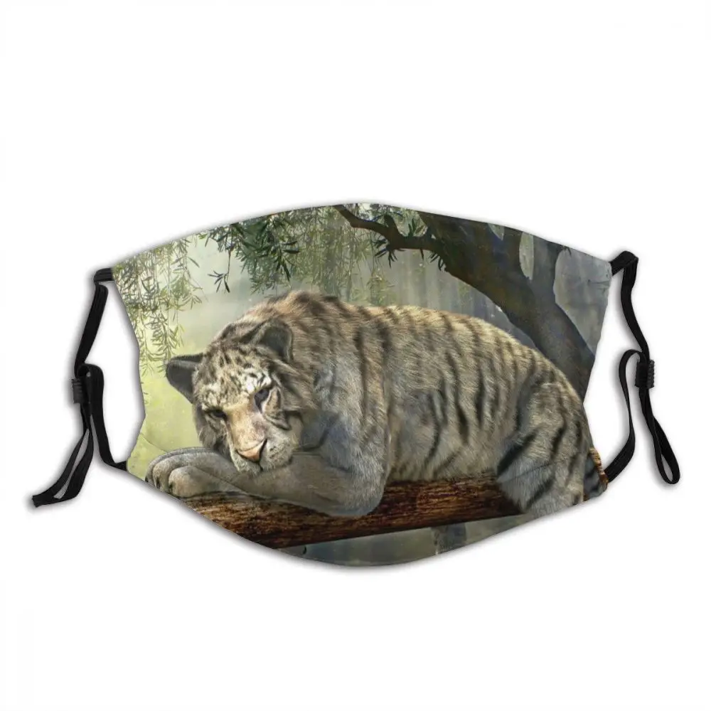 

Маска-респиратор для взрослых, тигр, животное, стирающаяся, с фильтрами, защита от ветра, пыли, для зимы