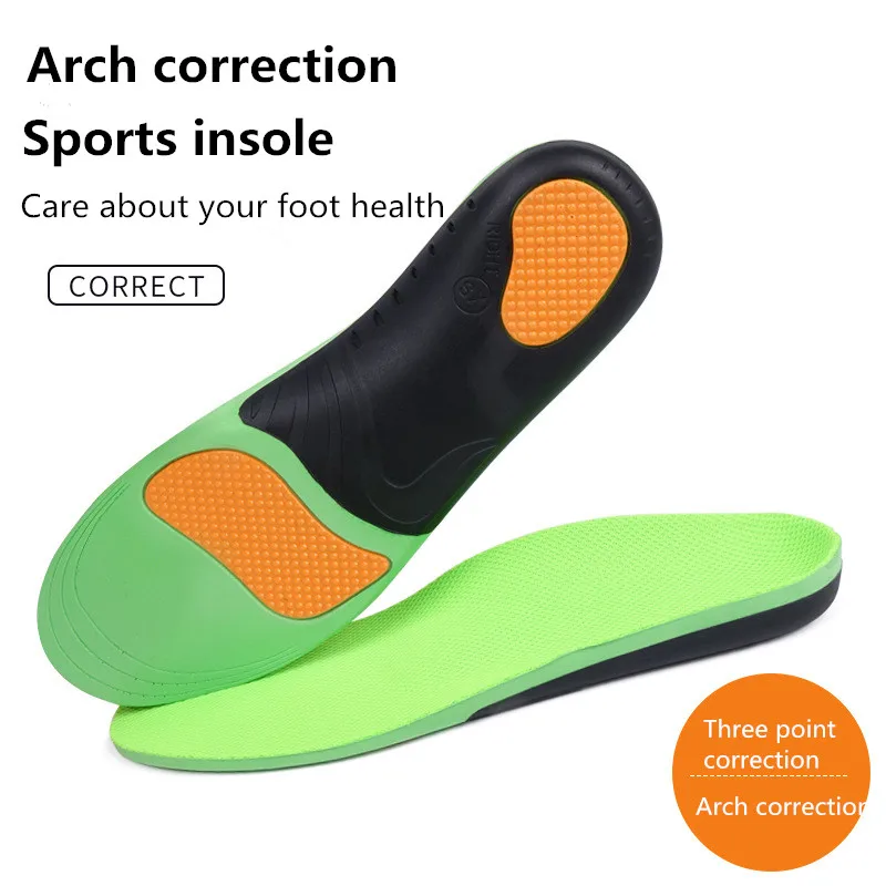 Sweat Absorbing Breathable Sports Sole Insole Arch Pad X / O Leg Scientific Correction Flat Foot Arch Support Pad