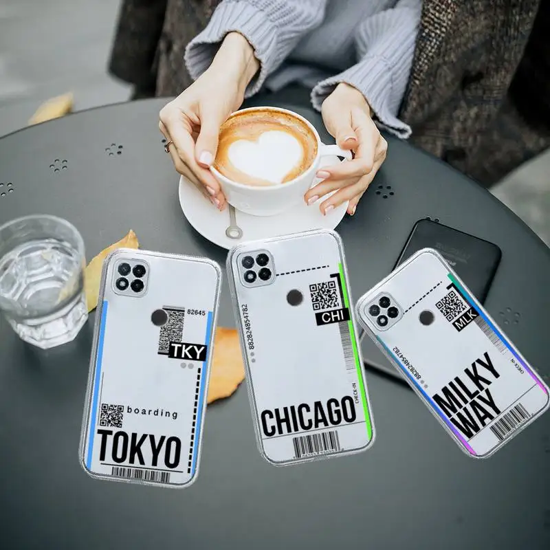 

Travel around the world Air ticket Phone Case Transparent for Xiaomi redmi note 8 9 10 11 t lite pro ultra mix 4 K40