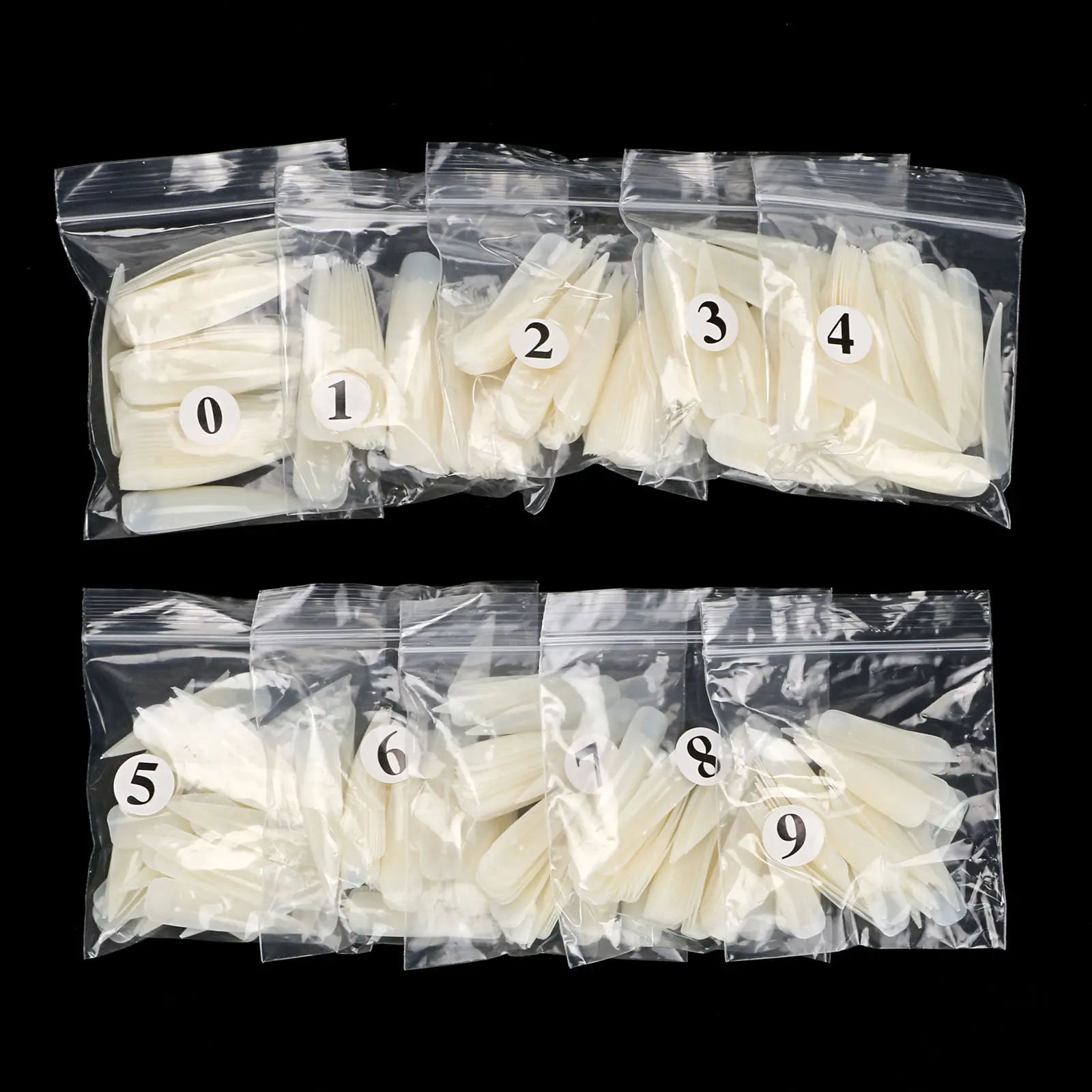 1000 шт прозрачные цветные длинные на шпильке с острым накладным гвоздем акриловые