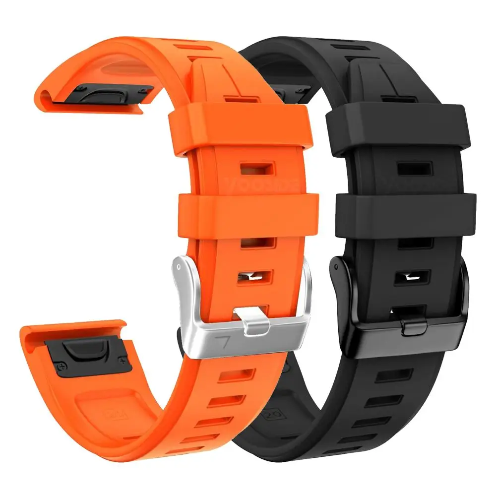 Orange Black YOOSIDE ремешок для часов Fenix 6S 20 мм Quick Fit силиконовый спортивный водонепроницаемый браслет для Garmin Fenix 5S/5S Plus Smartwatch - Цвет: Orange Black