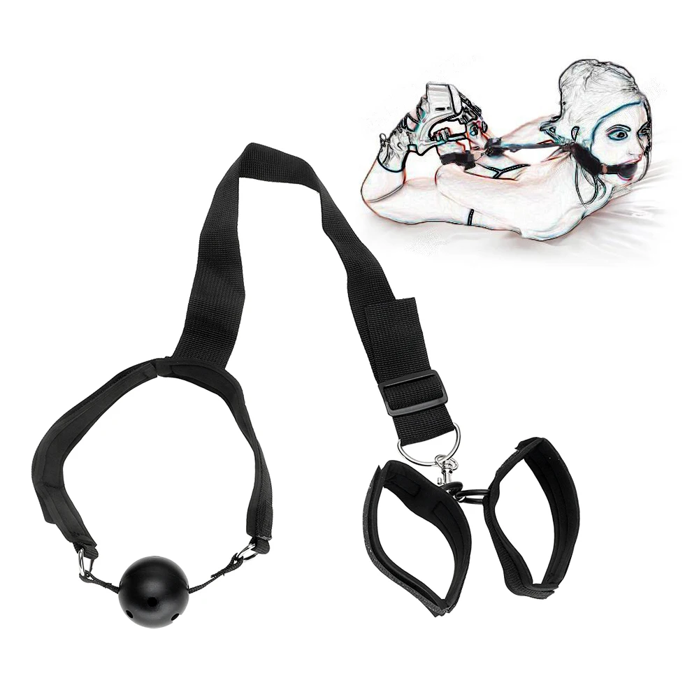 Для пероральной фиксации рта набивные с ручными манжетами рот кляп шар