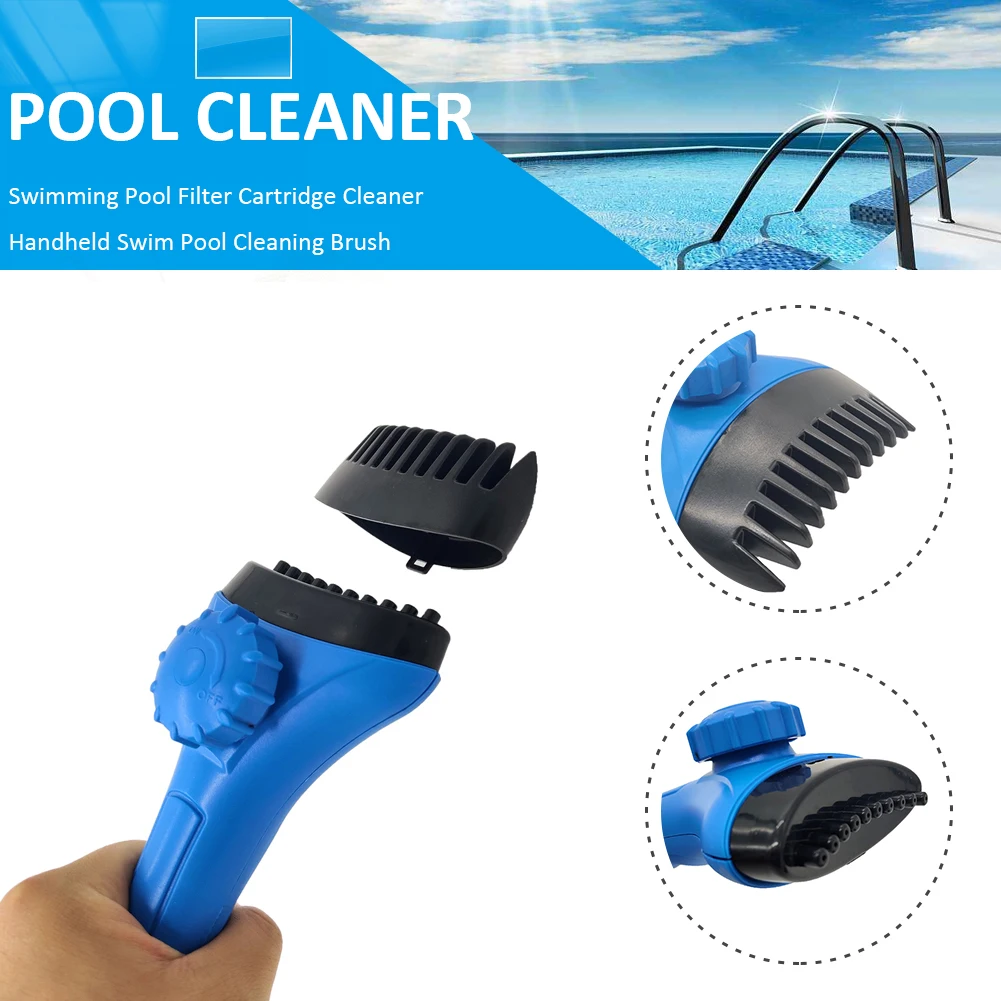

PVC Swimming Pool Filter Cartridge Cleaner Handheld Swim Pool Cleaning Brush Swimming Pool Accessories Cleaner Handheld