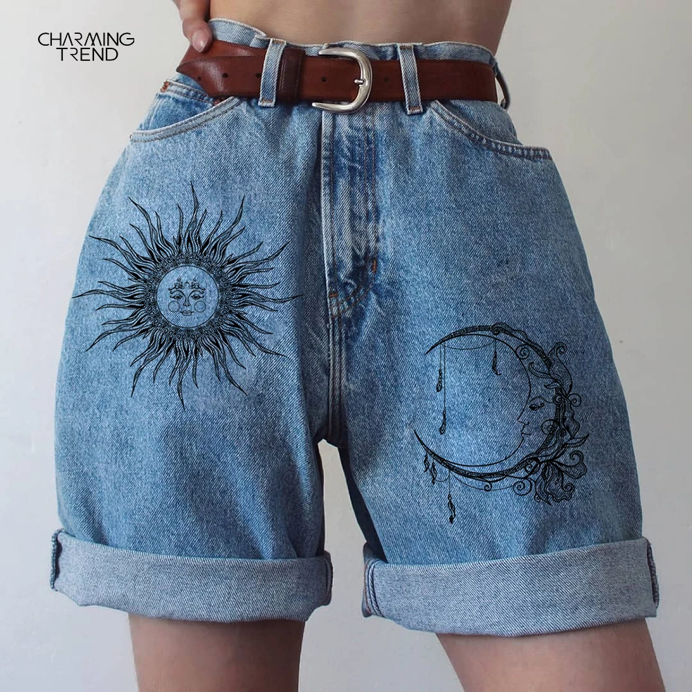 

2021 Summer Fashion Denim Shorts Women New Hemming Blue Boyfriend Style Women's Short Pants Loose Denim Shorts Streetwear Shorts