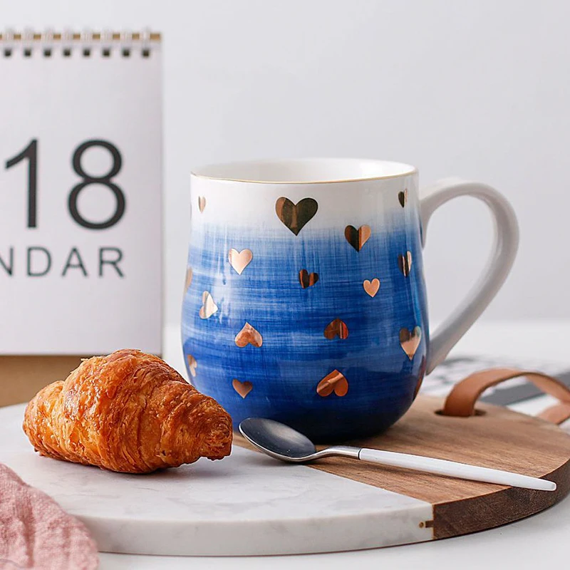Персонализированная большая креативная кофейная кружка керамическая милая