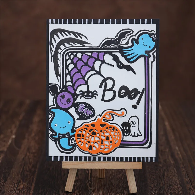 

InLoveArts Halloween Pumpkin Ghost Bat Frame Metal Cutting Dies Scrapbooking Album Decoration Craft Die Cutting Embossing