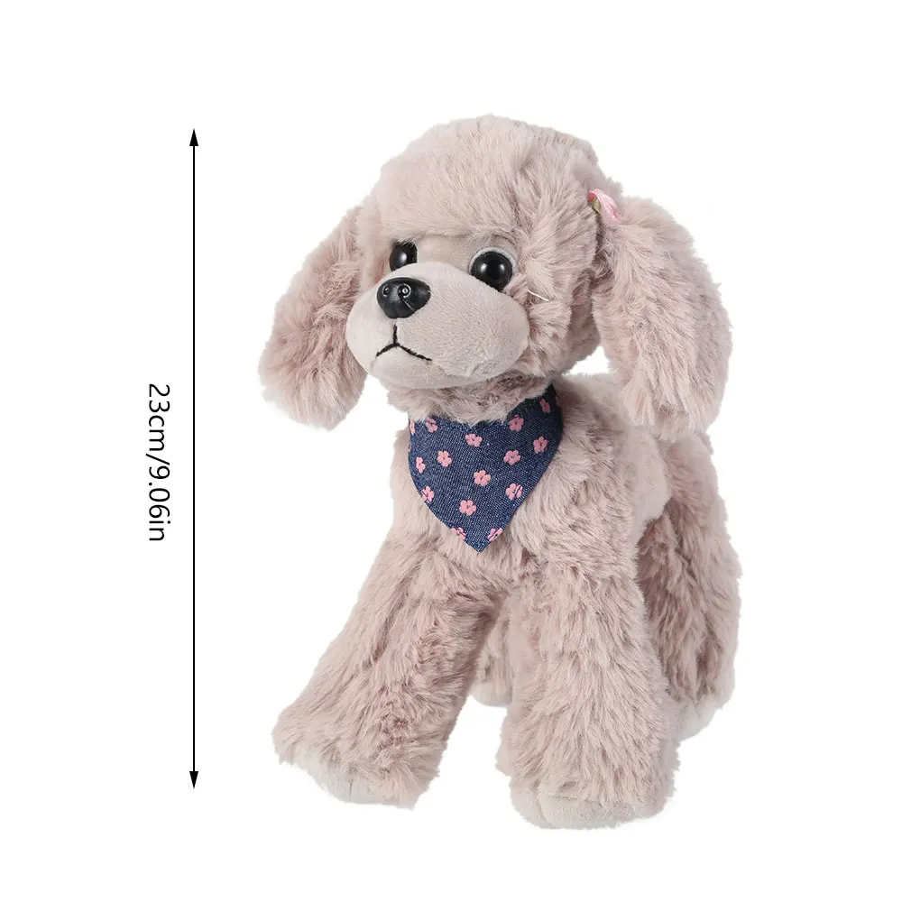 

23cm Realistic Teddy Dog Doll Poodle Plush Toys Cute Animal Suffed Doll for Children Toy Kids Christmas Birthday Gift