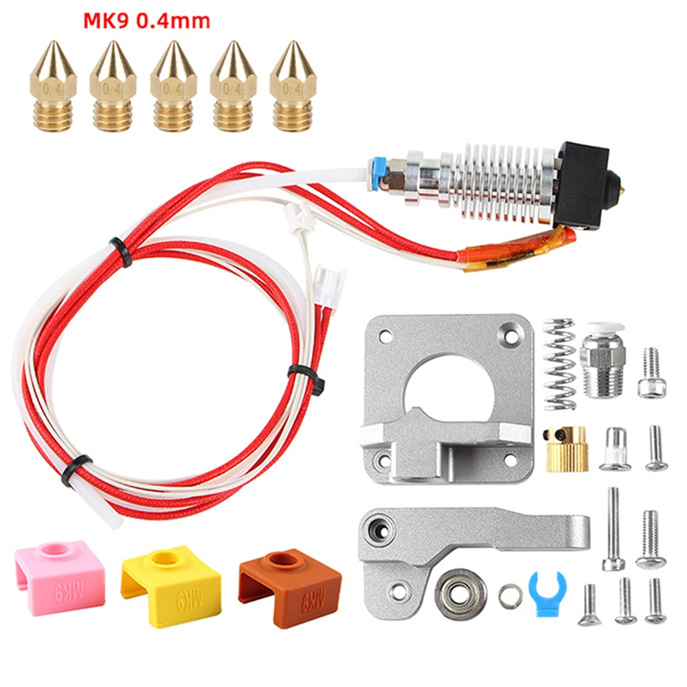 

Metal MK8 Extruder Kit Replacement CR10 V2 Extruder 0.4MM Nozzle for Ender 3/3 Pro/3 X CR-10/CR 20/CR-X Series 3D Printer Kit